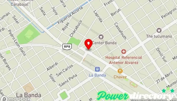 mapa de Rapicuotas Agencia de préstamos en La Banda