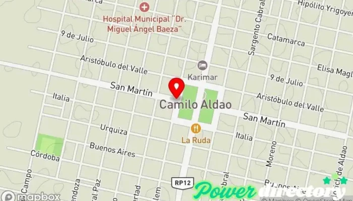 mapa de Rapipago Servicio de transferencias de dinero en Camilo Aldao