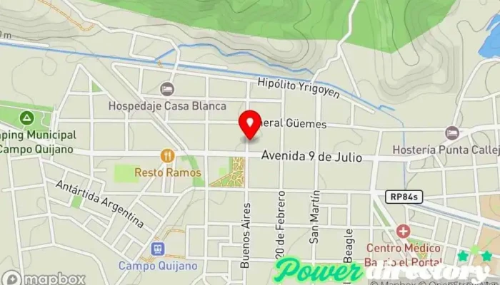 mapa de Rapipago Servicio de transferencias de dinero, Cobro de deudas en Campo Quijano