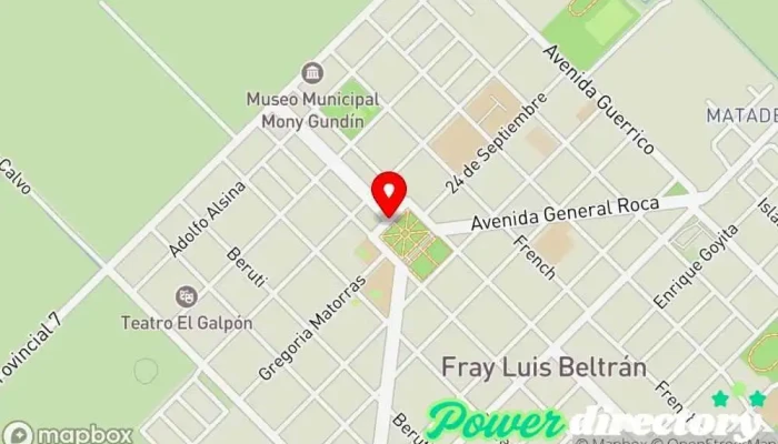 mapa de Rapipago Servicio de transferencias de dinero, Oficina de gobierno local en Luis Beltrán