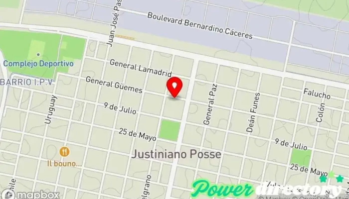 mapa de Rapipago Servicio de transferencias de dinero en Justiniano Posse