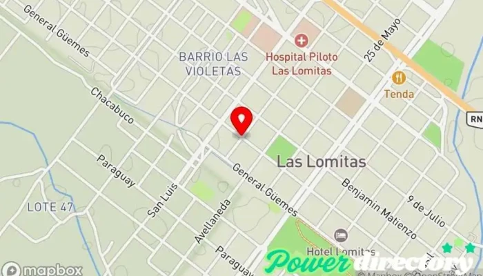 mapa de Rapipago Servicio de transferencias de dinero en Las Lomitas