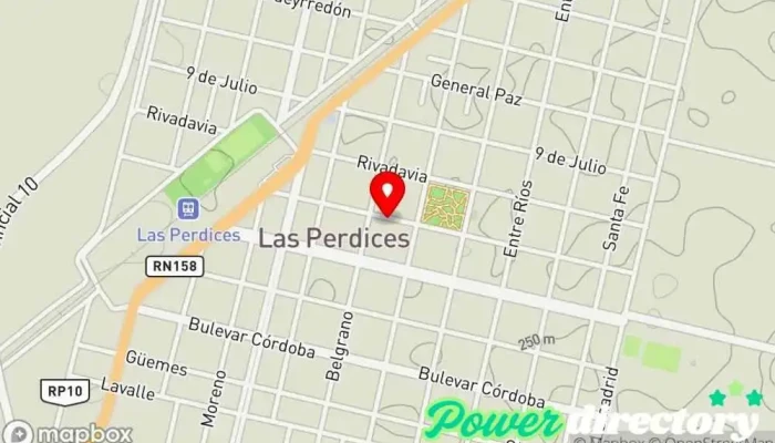 mapa de Rapipago Cajeros automáticos en Las Perdices