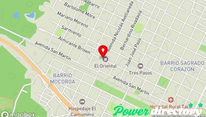 mapa de Rapipago Servicio de transferencias de dinero en Taco Pozo