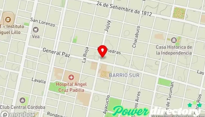 mapa de Rayo de Sol Clínica de fisioterapia, Centro de rehabilitación, Psicólogo en San Miguel de Tucumán