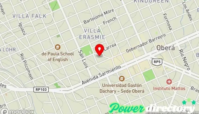 mapa de Red Mutual - La Chacra Asociación u organización en Oberá