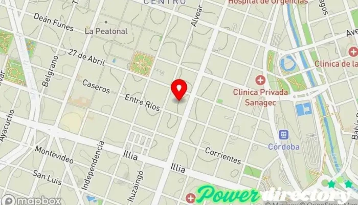 mapa de Red Unisol  en Córdoba