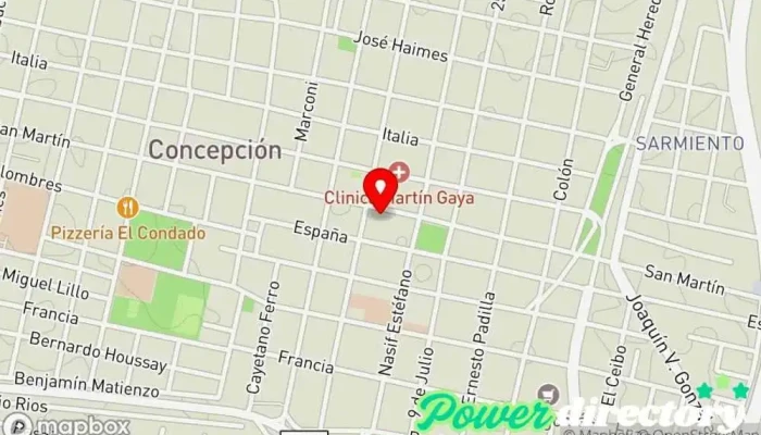 mapa de Refinanciar Planificador financiero, Compañía de seguros en Concepción