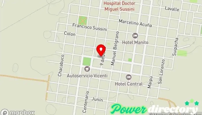 mapa de Registro de la Prop. del Automotor Secc. Alvear Corrientes Agencia de registro de automóviles en Alvear