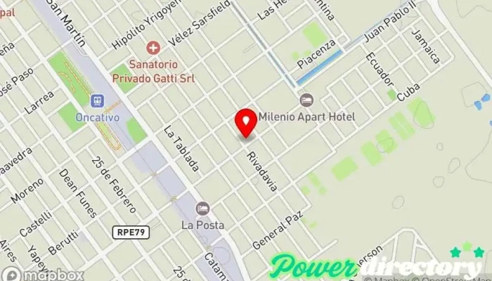 mapa de Registros del automotor ONCATIVO · Codigo: 4084 Oficina de la Administración en Oncativo