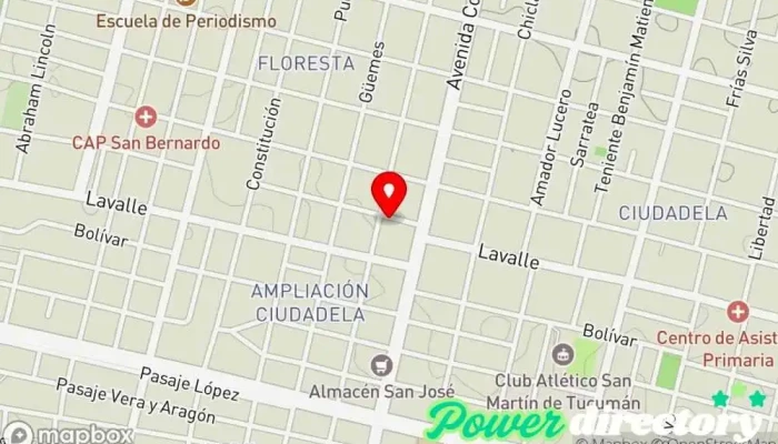 mapa de Rehabilitación Integral Fisioterapeuta en San Miguel de Tucumán