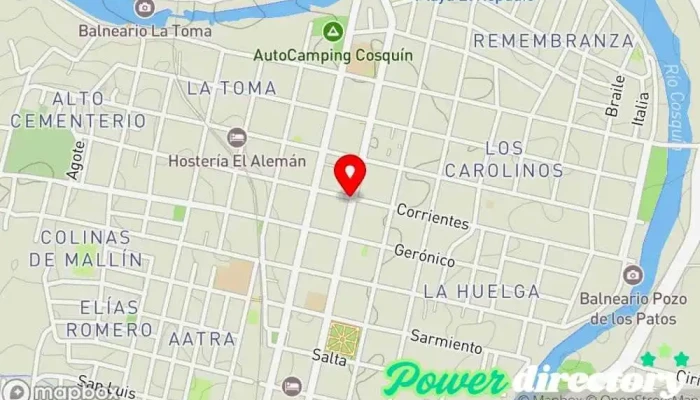 mapa de Ria Envíos de dinero - Centro de telecomunicaciones cosquin Servicio de transferencias de dinero en Cosquín