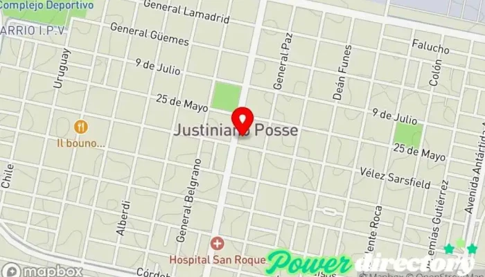 mapa de Ria Envíos de dinero - Nicolino ferrero telefonia celular Servicio de transferencias de dinero en Justiniano Posse