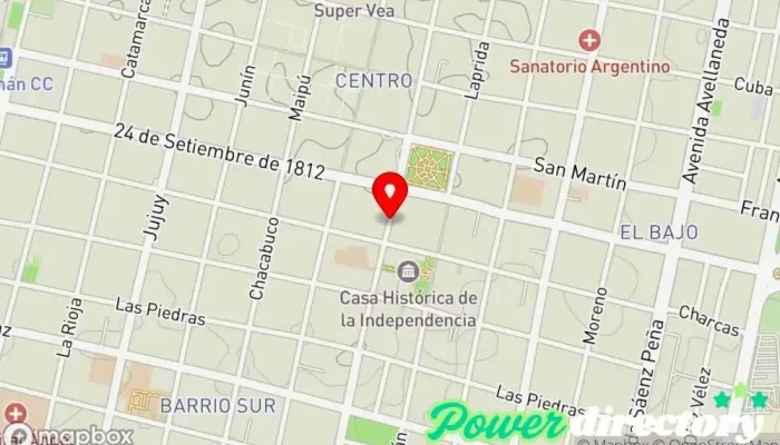 mapa de Ricardo C. Mora - Servicios Sociales Centro médico en San Miguel de Tucumán