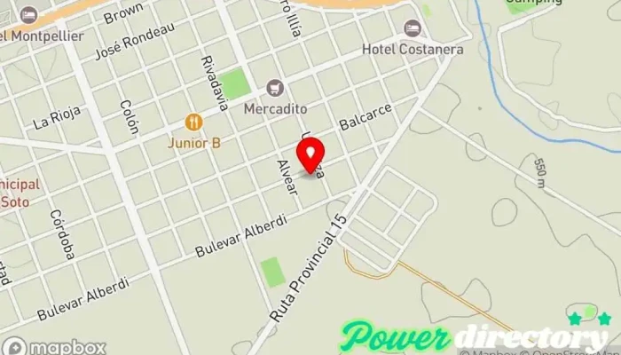 mapa de RIVERO Kinesiología + Gimnasio Gimnasio en Villa de Soto