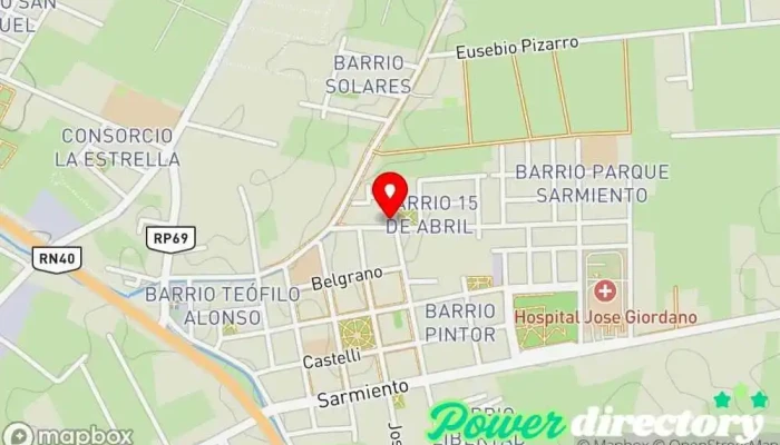 mapa de Rocío de Azúcar Pastelería en Villa Gral. San Martin