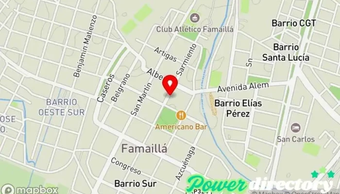 mapa de ROSCONI CENTRO DE REHABILITACION INTEGRAL Fisioterapeuta en Famaillá
