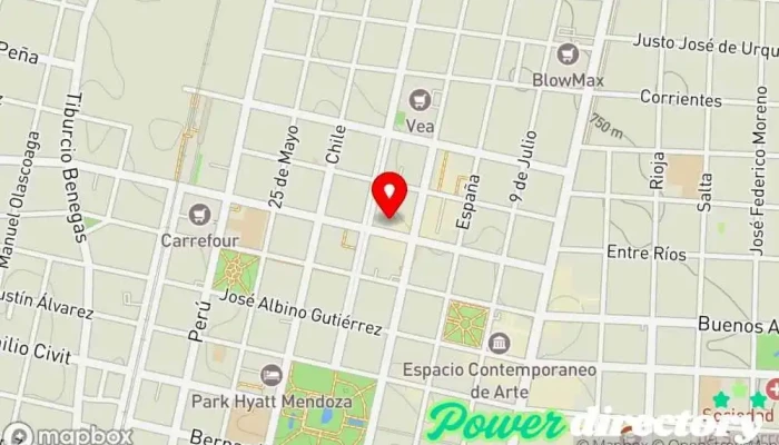 mapa de SAAA C.I. y FINANCIERA - CREDITOS PERSONALES Servicio de asesoramiento crediticio en Mendoza