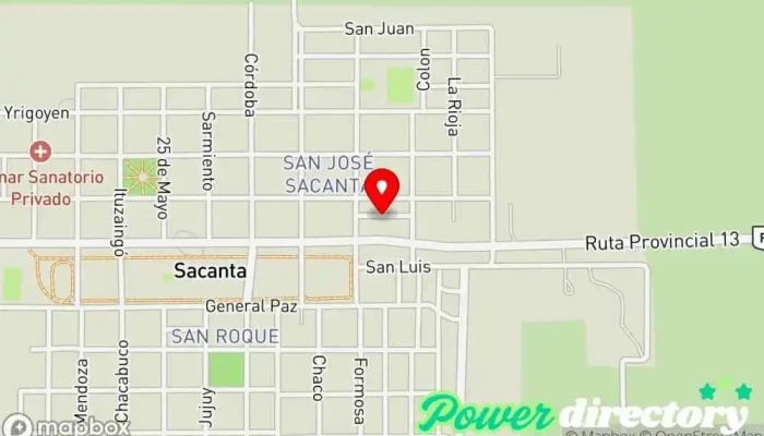 mapa de Salud y bienestar Fisioterapeuta en Sacanta