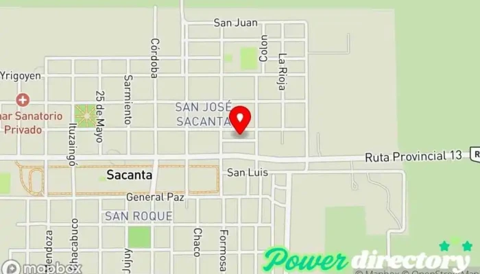 mapa de Salud y vida Fisioterapeuta en Sacanta