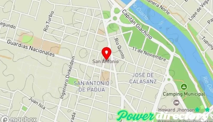 mapa de SALUS Centro médico en Río Cuarto