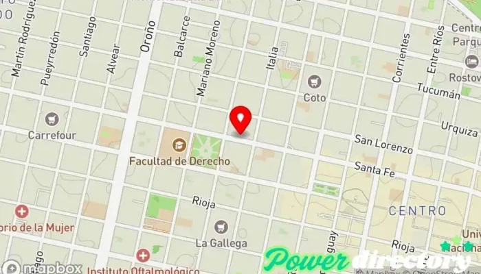 mapa de San Cristóbal Caja Mutual - Casa Central Asociación u organización en Rosario