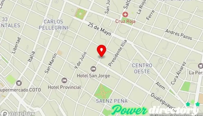mapa de San Cristóbal Caja Mutual Banco en Paraná