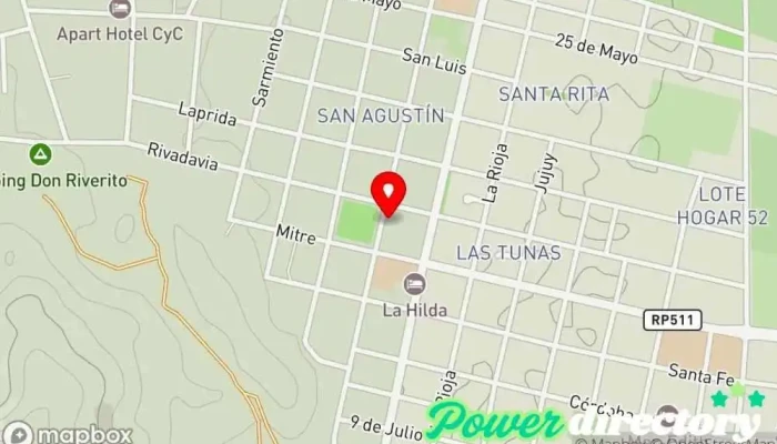 mapa de San Juan Servicios (Municipalidad de Valle Fértil) Banco en Villa San Agustín