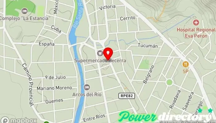 mapa de Santander Rio - Calamuchita Banco, Cajeros automáticos en Santa Rosa de Calamuchita
