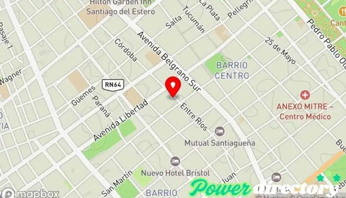 mapa de Sarmiento Creditos Banco en Santiago del Estero