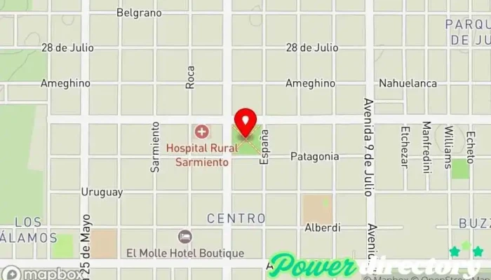 mapa de Sarmiento  en Sarmiento