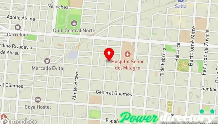 mapa de Secretaría de Financiamiento Oficina de gobierno local en Salta