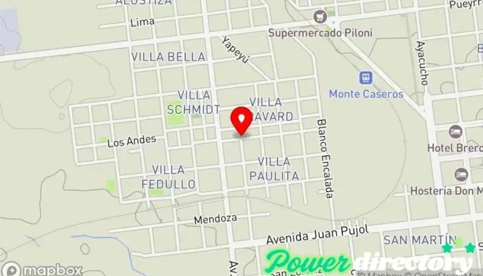 mapa de SERVICIO EMPRESARIALES, CREDITOS Planificador financiero en Monte Caseros
