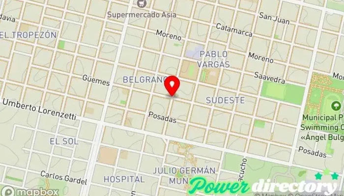 mapa de Servicios Rosmargon Institución financiera en Rufino