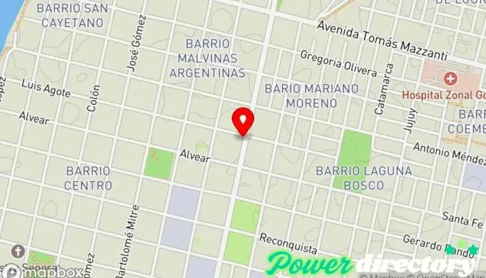 mapa de SMAF (Centro de Acondicionamiento Físico) Gimnasio en Goya