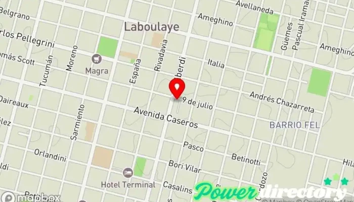 mapa de Soluciones Financieras Agencia de préstamos en Laboulaye