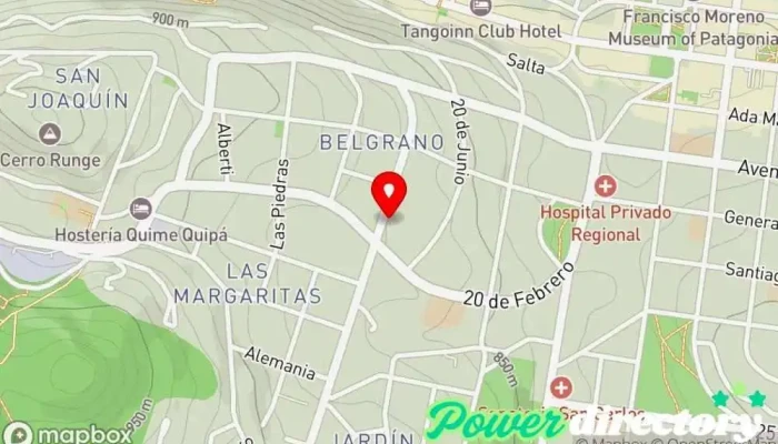 mapa de Spengler Elisa M Fisioterapeuta en San Carlos de Bariloche