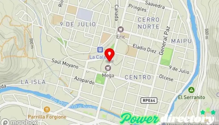 mapa de Sucursal Banco de Cordoba Banco en La Calera