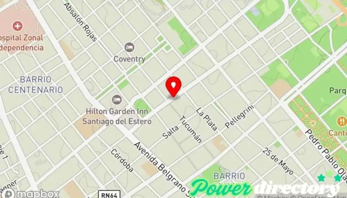 mapa de Sucursal de sol pago Oficinas de empresa en Santiago del Estero