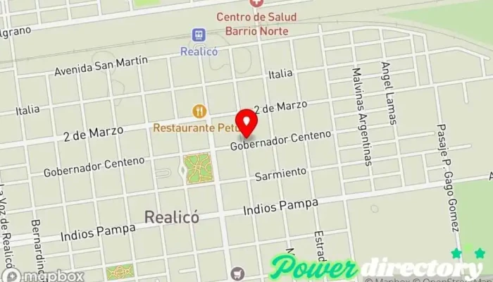 mapa de Tarjeta Ahorro Local Banco en Realico