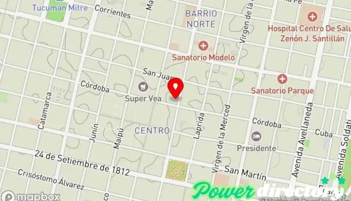 mapa de Tarjeta Credicash Institución financiera en San Miguel de Tucumán