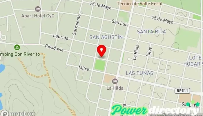 mapa de Tarjeta Data - Sucursal Valle Fértil Comercio en Villa San Agustín