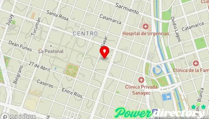 mapa de Tarjeta Grupar Servicio de transferencias de dinero en Córdoba