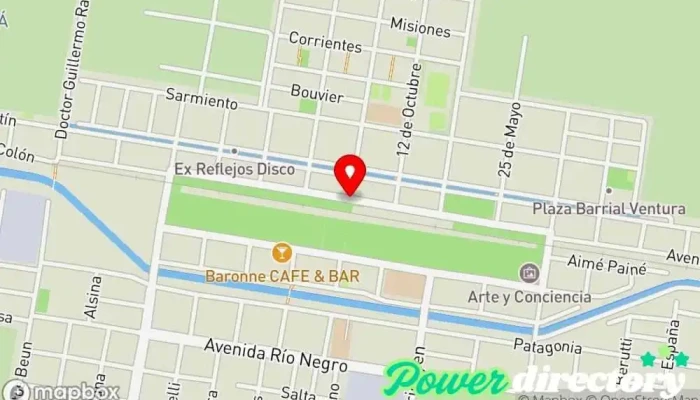 mapa de Tarjeta Huilen Institución financiera en Ingeniero Luis A. Huergo