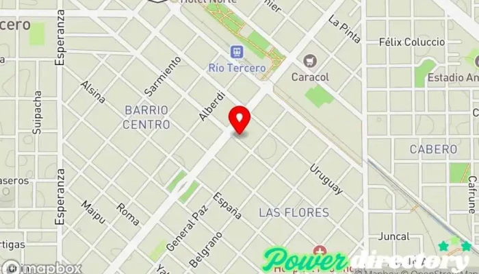 mapa de Tarjeta Plan Platino Institución financiera en Río Tercero