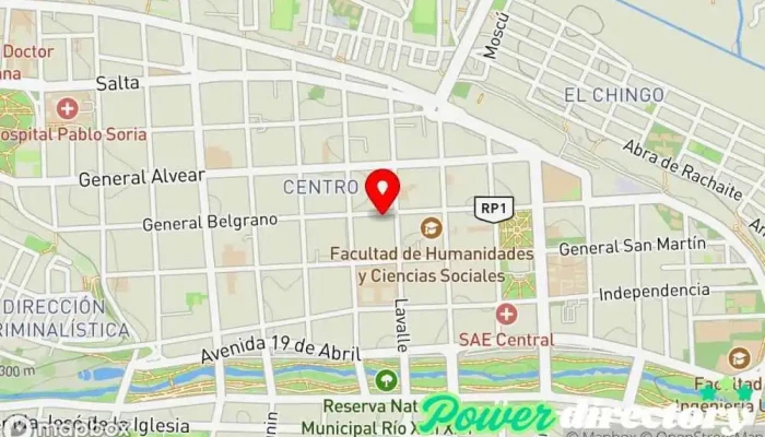 mapa de Tarjeta Plata Institución financiera en San Salvador de Jujuy