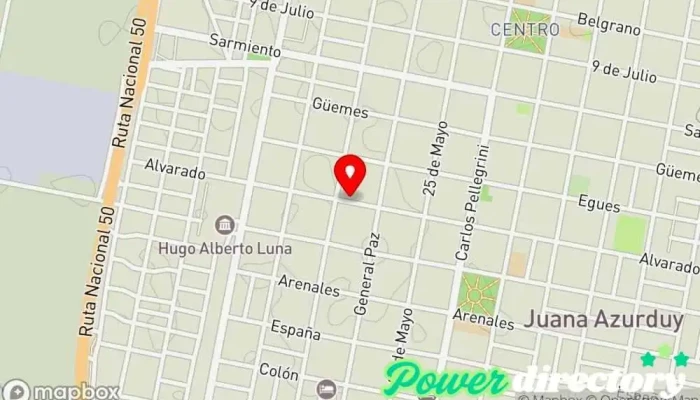 mapa de Tarjeta Plata Institución financiera en San Ramon de la Nueva Oran