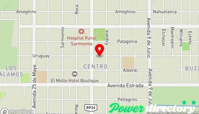 mapa de Tarjeta Qida Institución financiera en Sarmiento