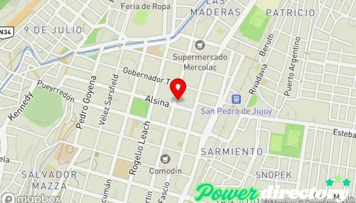 mapa de Tarjeta Sucrédito, San Pedro de Jujuy, Jujuy Institución financiera en San Pedro de Jujuy