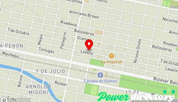 mapa de Tarjeta Valor Institución financiera en Cañada de Gomez